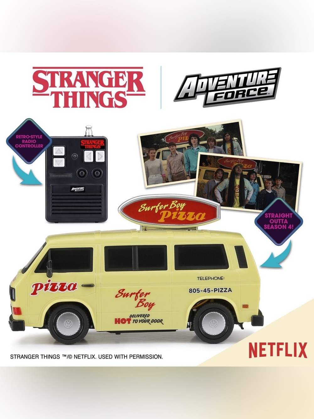 Stranger Things Season 4 - Pizza Van Battery Radio Control Adventure Force